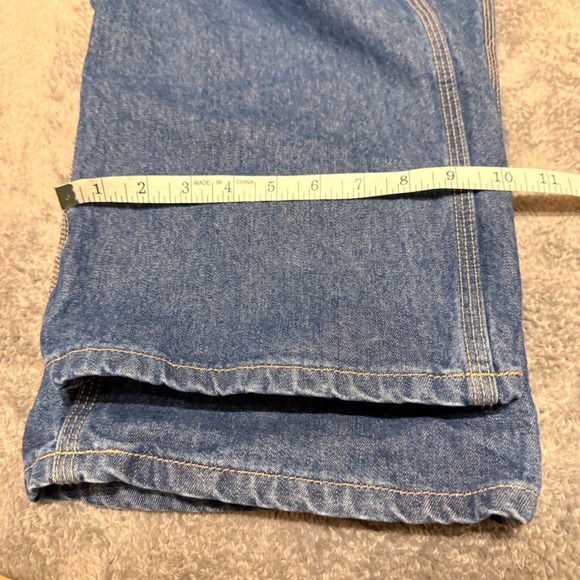 Carhartt FR Flame Resistant Work Pants Mens 38x32 Blue Cotton Carpenter Jeans - Picture 6 of 8